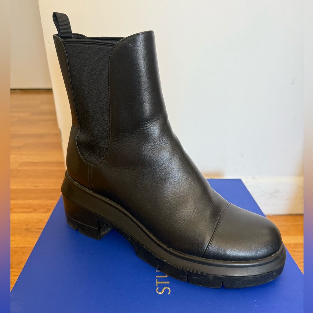 Stuart Weitzman Norah Black Smooth Calf Shoes